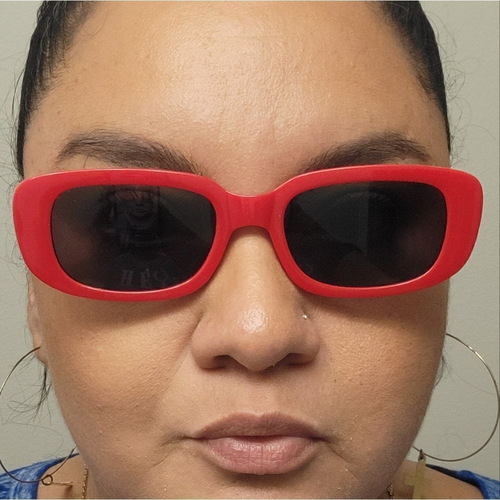 Multicolor rectangular fashion sunglasses - Picture 14 of 14